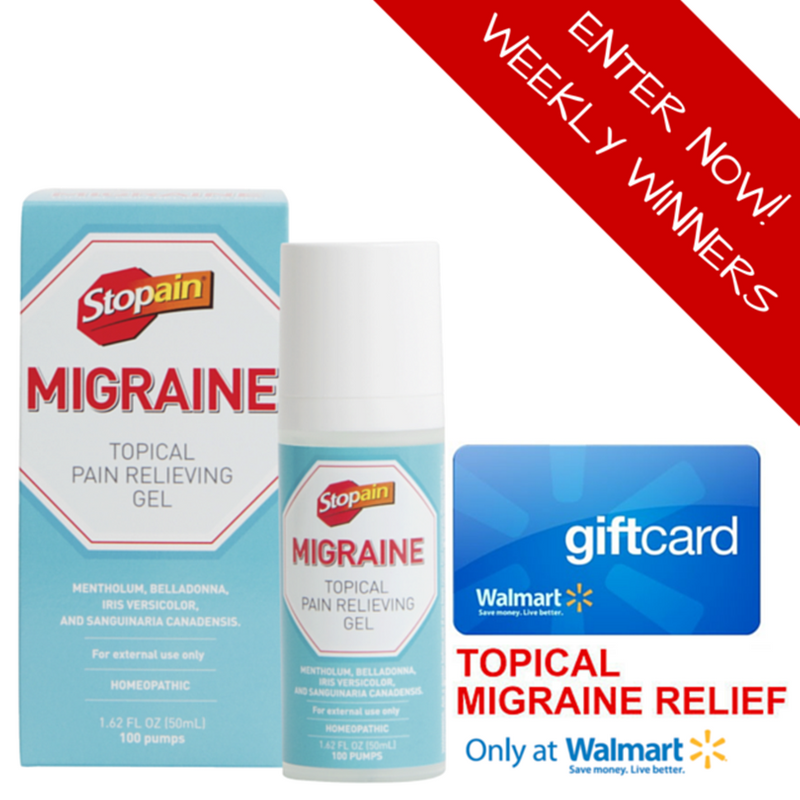 Stopain Migraine Gift Card Sweepstakes