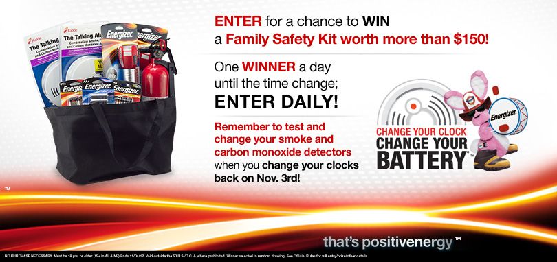 Change Your Clock Change Your Battery Sweepstakes