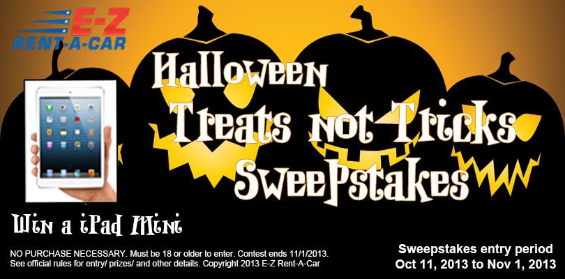 Halloween Treats not Tricks Sweepstakes 