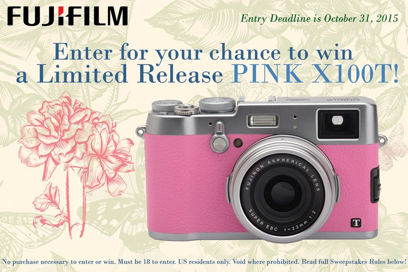 Fujifilm Pink X100T Sweepstakes