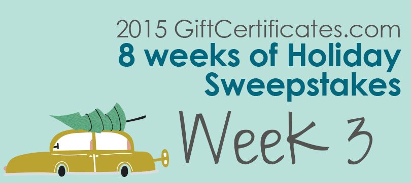 2015 8 Weeks of Holiday Sweepstakes Week 3