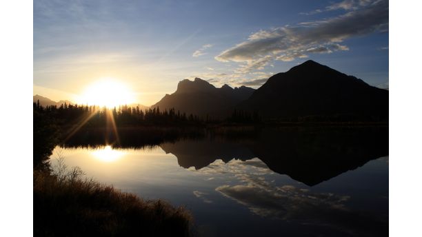 Crisp Sunrise Over The Rockies