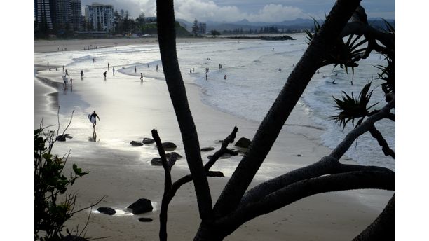 Surfs up on Kirra Beach, Coolangatta