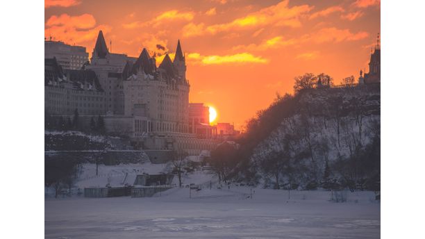 Ball of fire going down over Ottawa