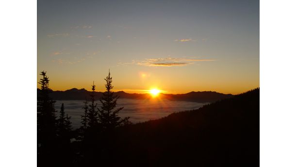 Sunset over the Olympic Mountains