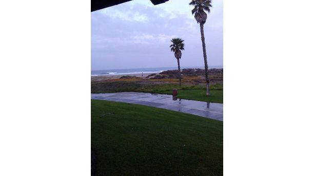 rainy day at the beach