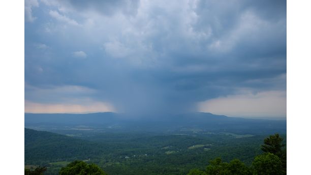 Storm approaching Skyline Drive