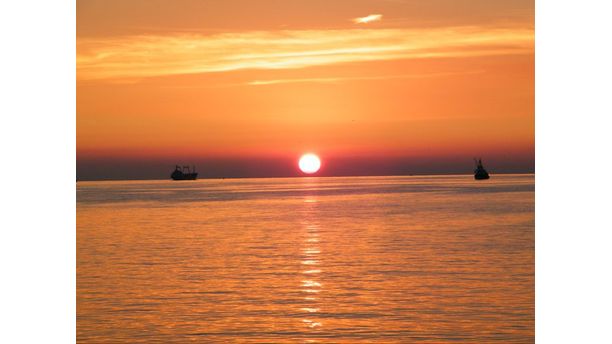 Setting Sun over Lake Huron