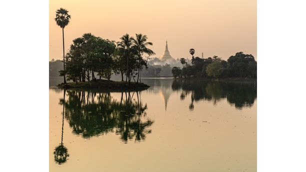 Yangon, Myanmar sunset 