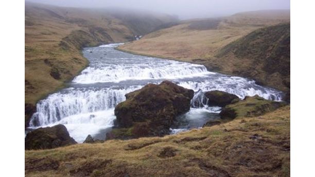 High above Skogafoss, Iceland