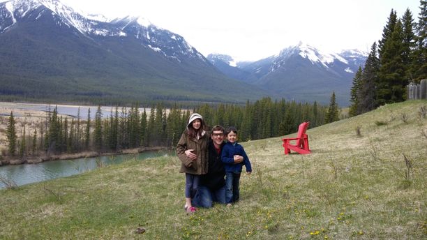 camping with daddy in banff 