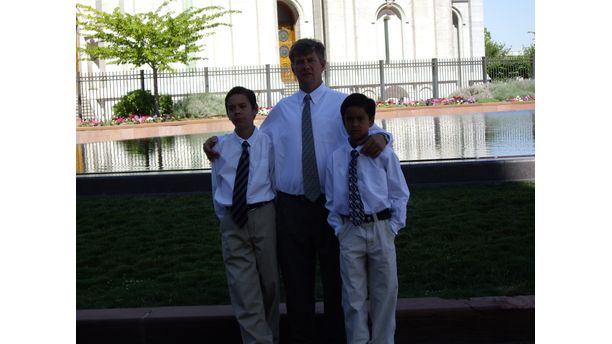 Me and my Dad with my brother.