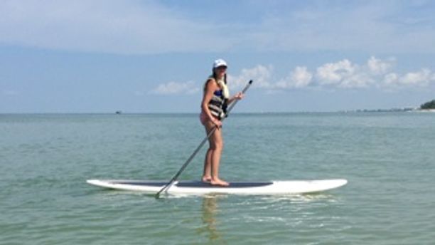 paddleboarding keeps me fit!