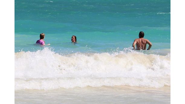 Swimming at Bellow's Beach Park