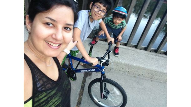 Biking with my kids!