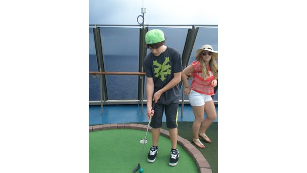 Golf on a ship