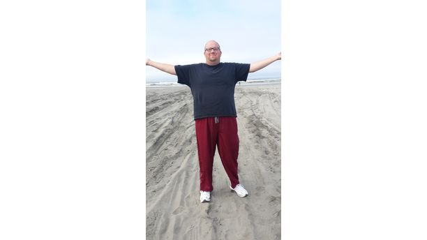 Me Exercising on the Beach