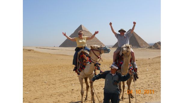 Riding the camels