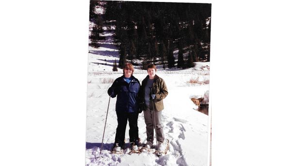 Jo and me snowshoeing 