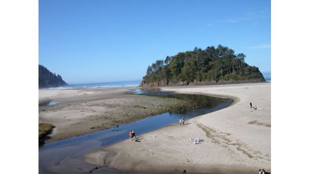 Hiking on the beach