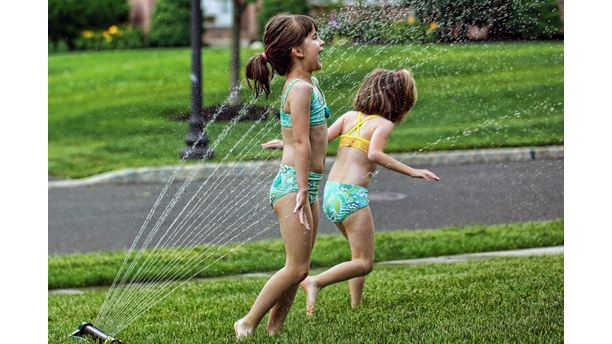 Cold Sprinkler on a Hot Summer Day