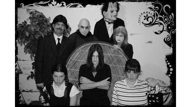 The Adams family as the "Addams Family"