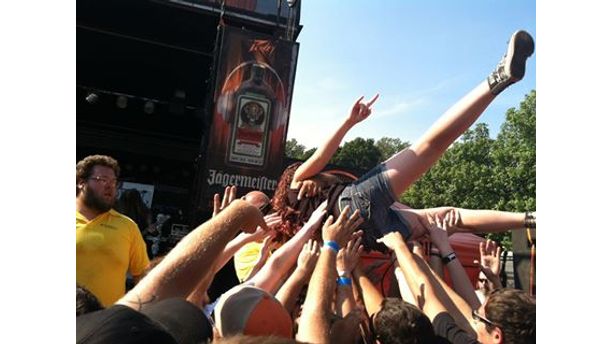 Crowd surfing