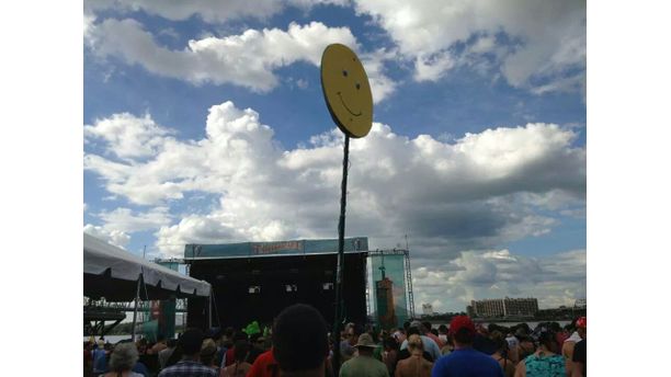 Smile, you're at a festival.