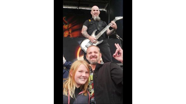 Daddy, daughter & Scott Ian of Anthrax