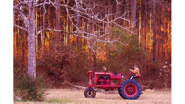 A boy and his tractor