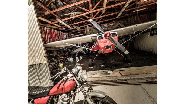 3 Planes, a wing and a bike