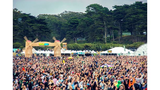 Outside Lands Windmill and Crowd