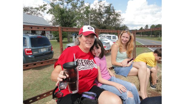 GA Bulldog game day at family reunion